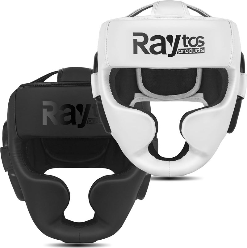 Raytos Boxing Headgear Helmet for Men Women - Professional Lightweight Open Face Combat Head Guard with Breathable Protection, Secure Fit for MMA Muay Thai Kickboxing Sparring Training Fighter - Image 1